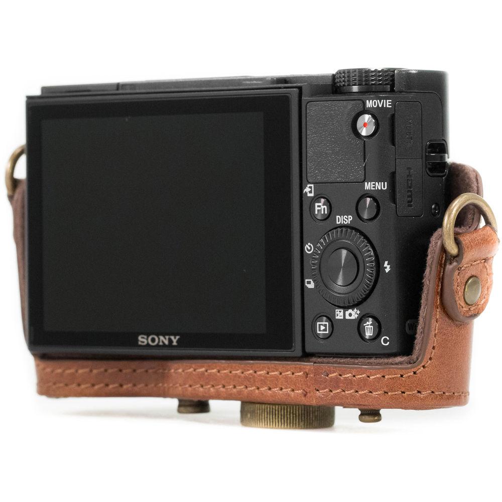 MegaGear Leather Camera Case with Strap for Sony DSC-RX100 VI, V & IV