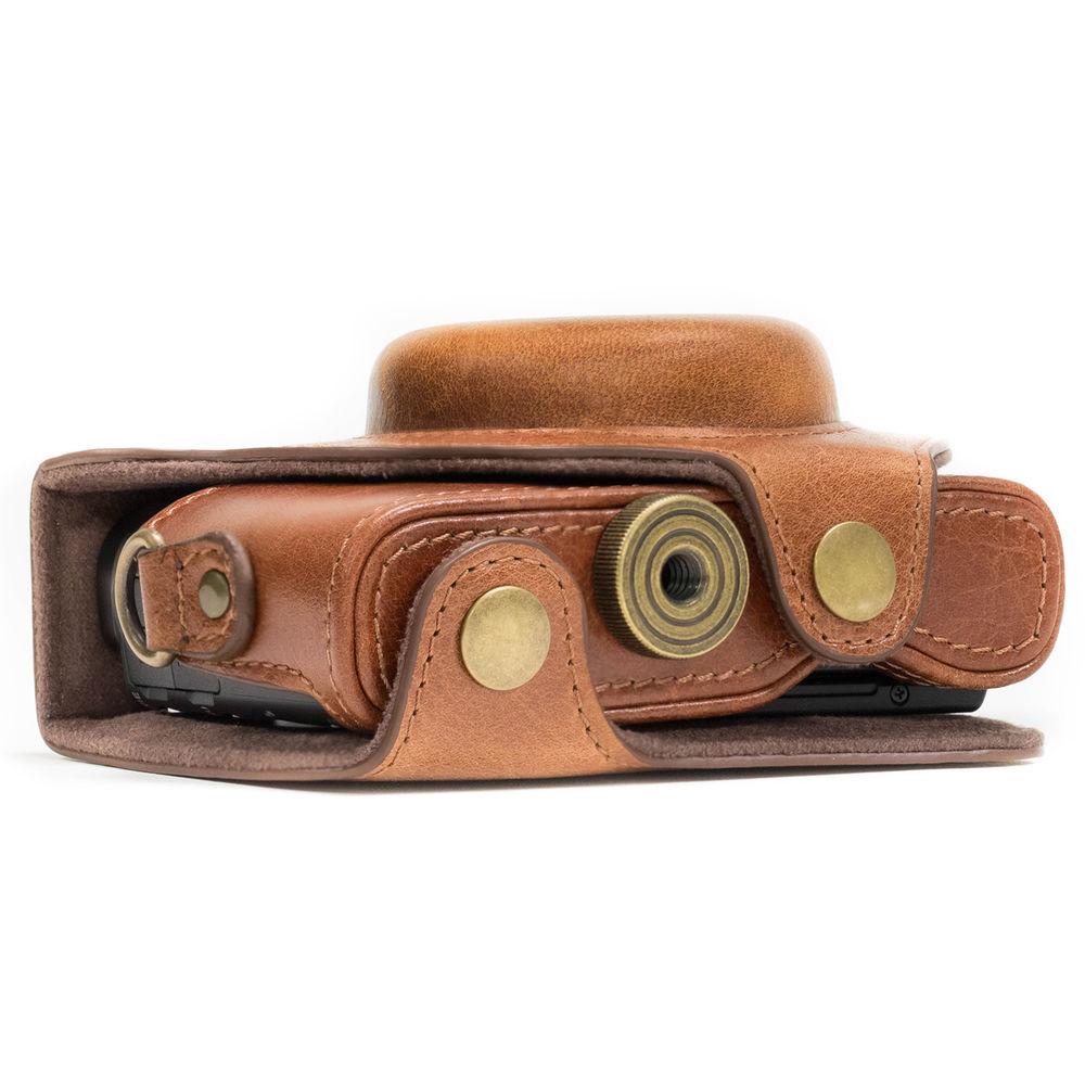 MegaGear Leather Camera Case with Strap for Sony DSC-RX100 VI, V & IV
