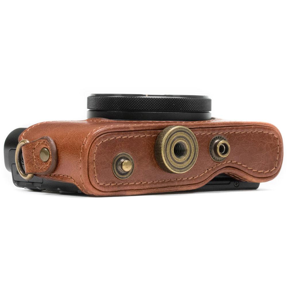 MegaGear Leather Camera Case with Strap for Sony DSC-RX100 VI, V & IV