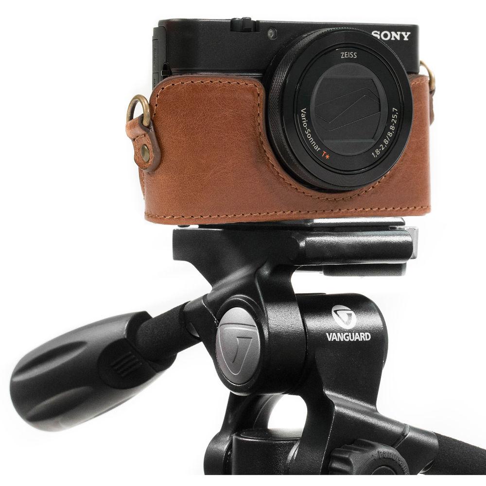 MegaGear Leather Camera Case with Strap for Sony DSC-RX100 VI, V & IV