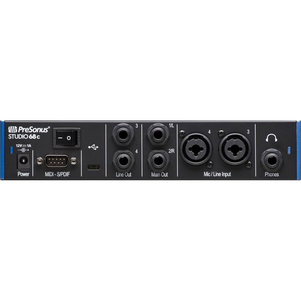 PreSonus Studio 68c 6x6 USB Type-C Audio MIDI Interface, PreSonus, Studio, 68c, 6x6, USB, Type-C, Audio, MIDI, Interface