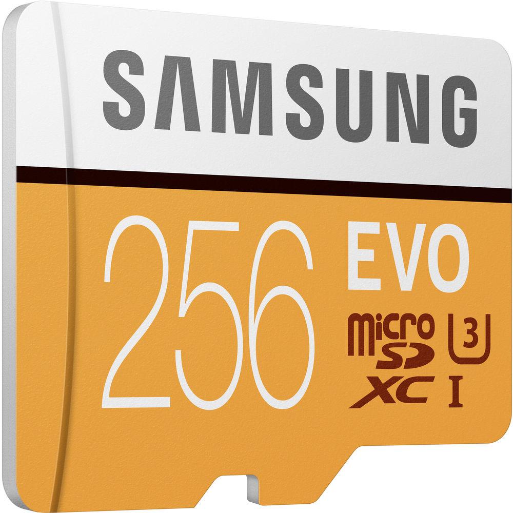 Samsung 256GB EVO UHS-I microSDXC Memory Card with SD Adapter