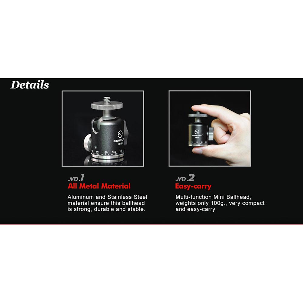 Sunwayfoto HB-01 Mini Ball Head