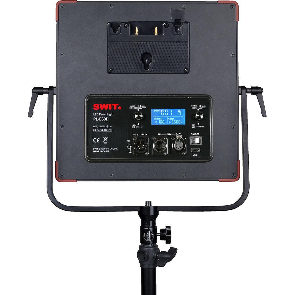 SWIT Portable Bi-Color SMD Panel LED Light Gold, Mount Battery Plate