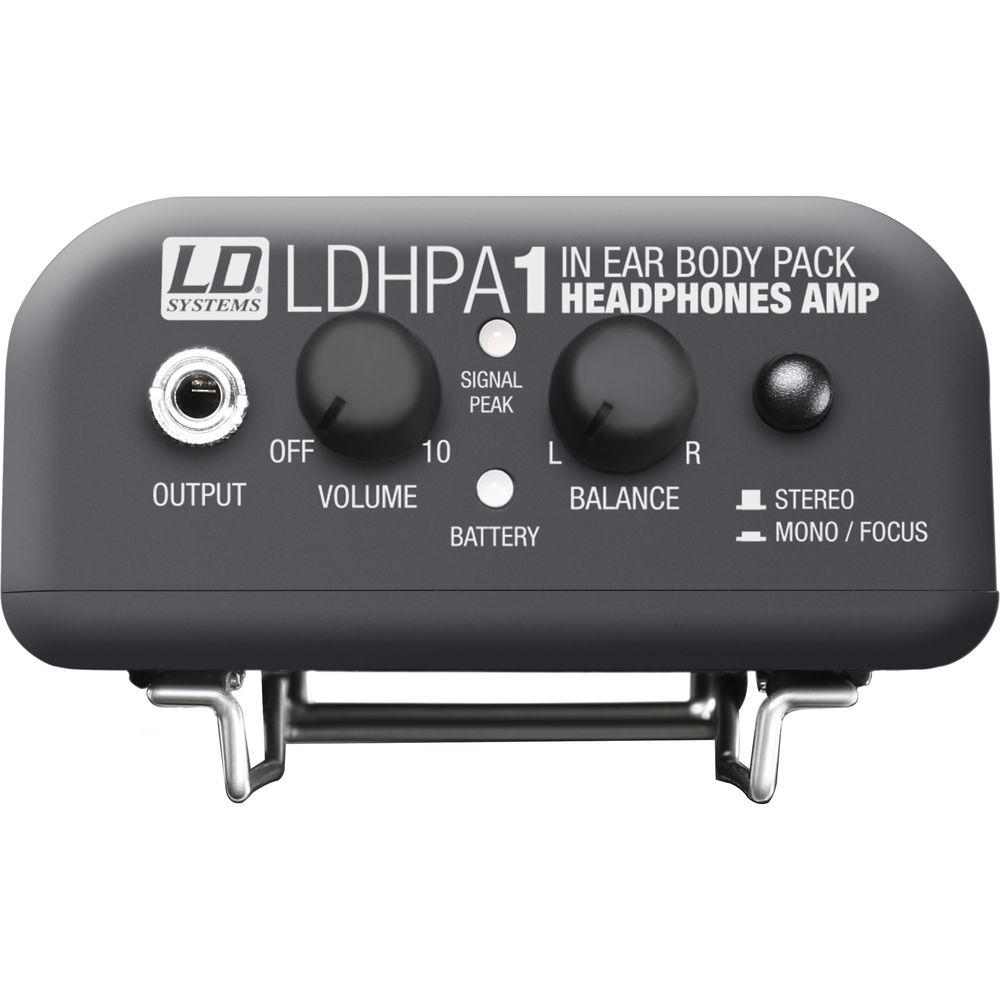 LD Systems Compact Headphone And In-Ear Monitor Amplifier - 2 Inputs 1 Output - Built In Limiter