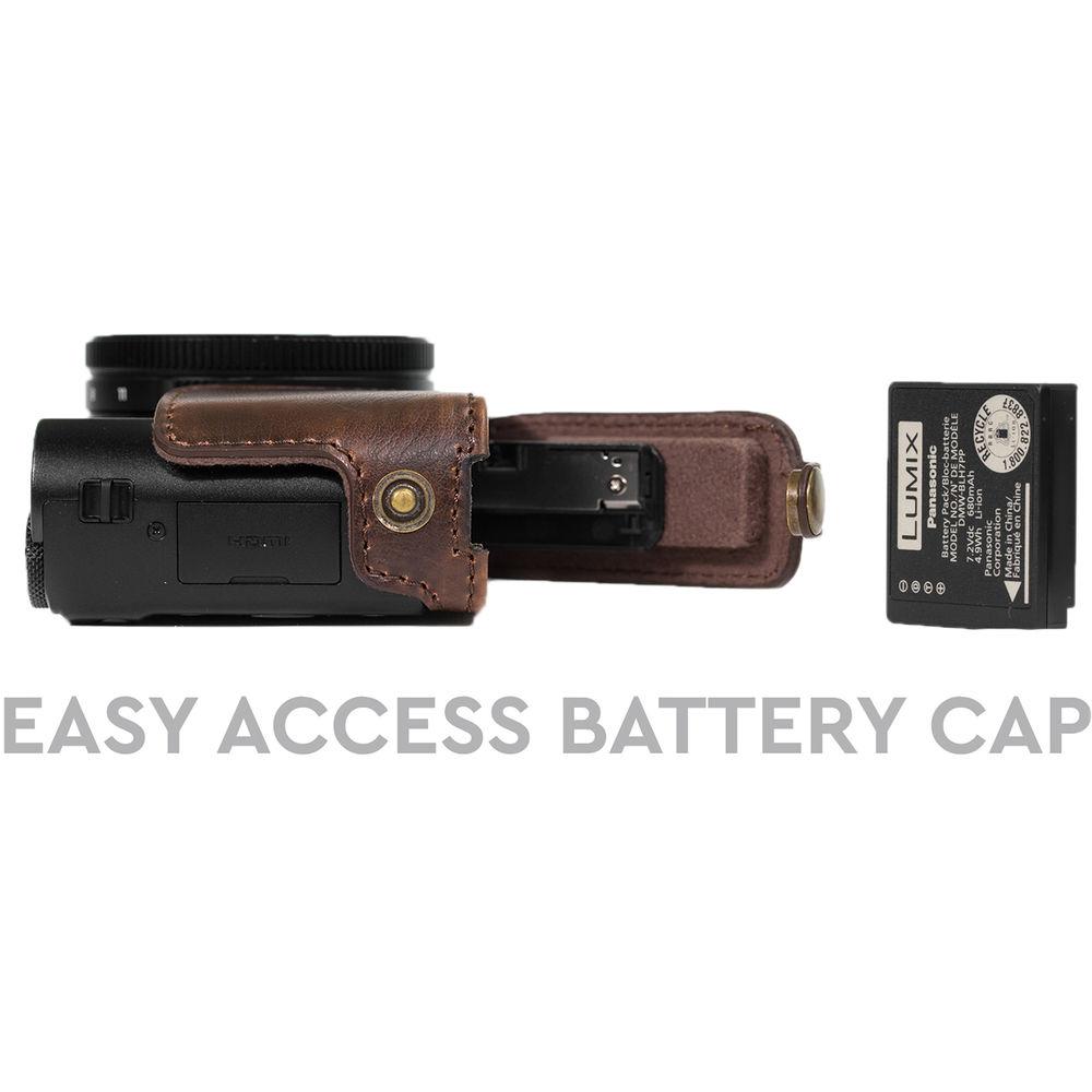 MegaGear Ever Ready Leather Camera Case for Panasonic LUMIX DMC-LX10