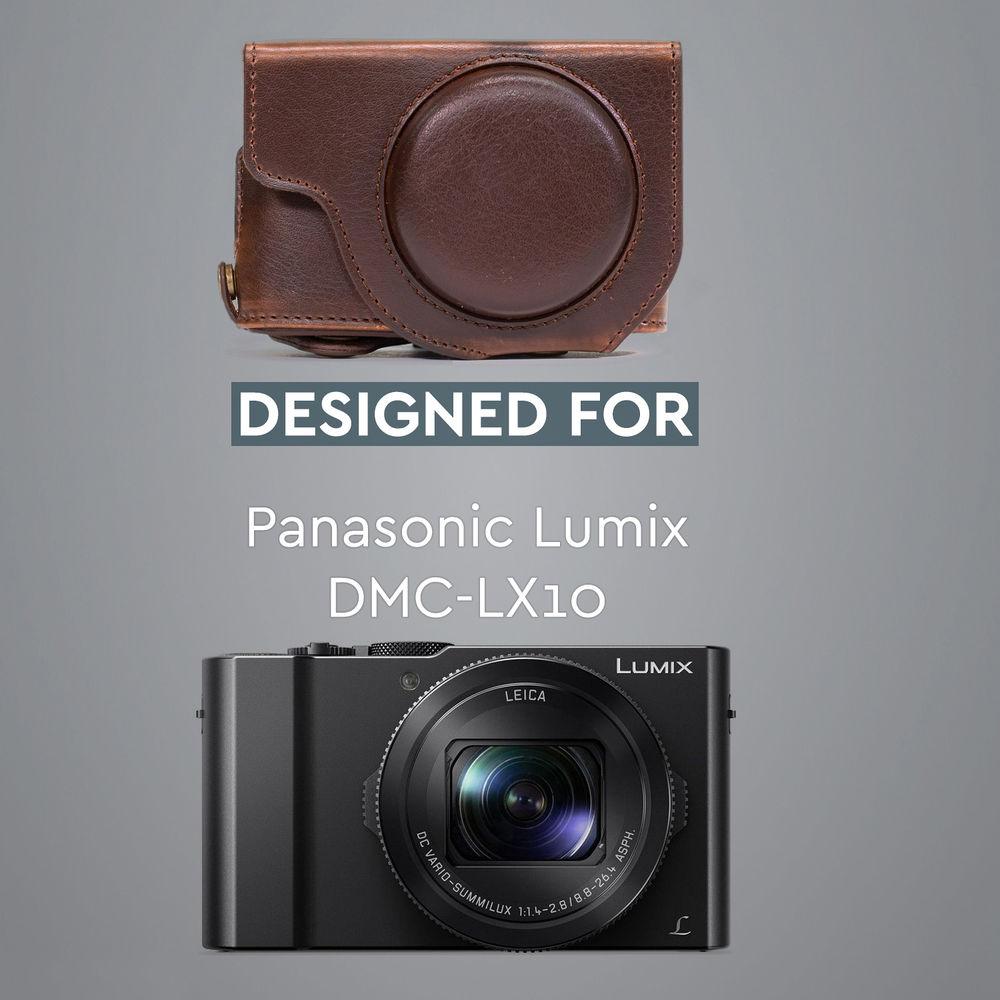 MegaGear Ever Ready Leather Camera Case for Panasonic LUMIX DMC-LX10