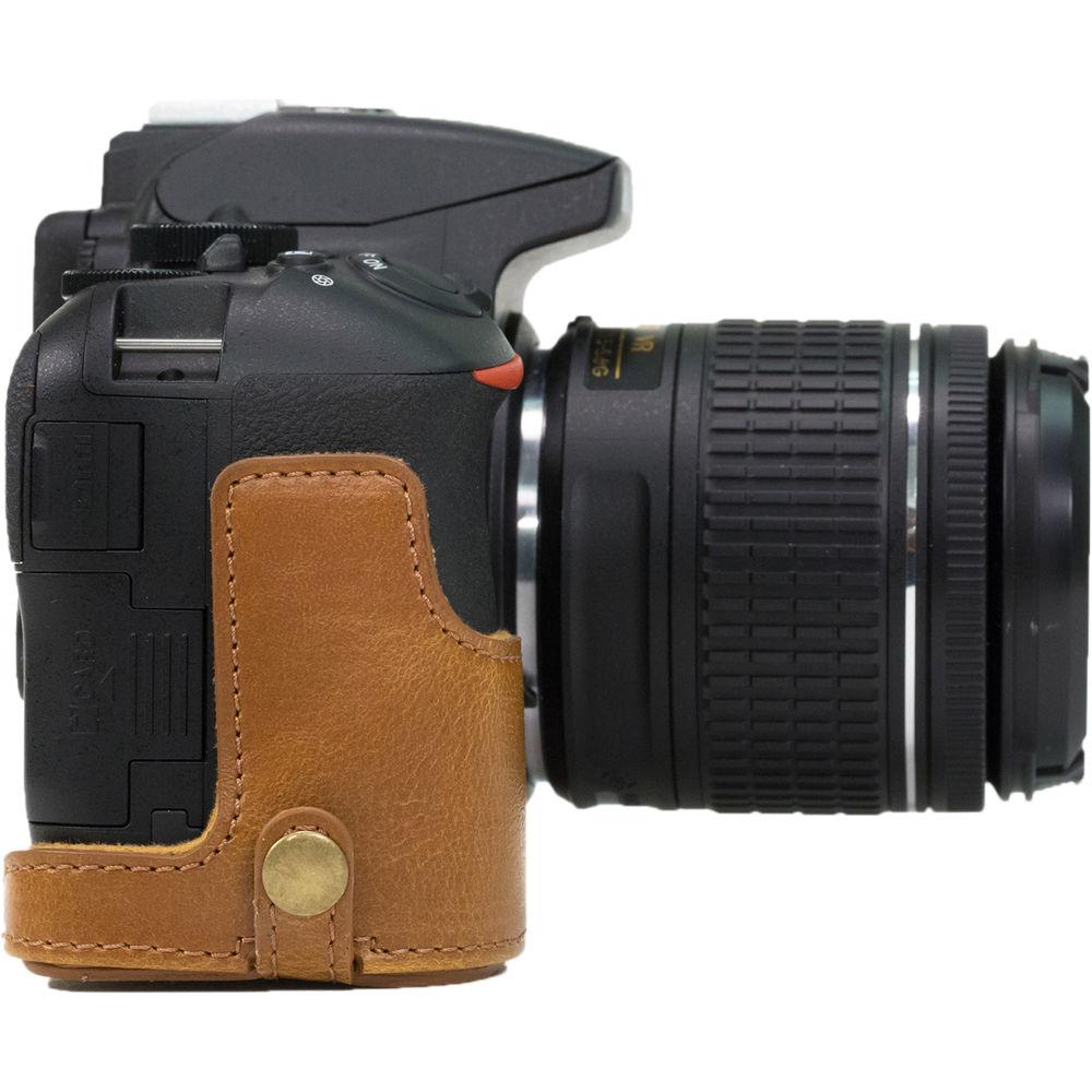 MegaGear Ever Ready PU Leather Half Case and Strap for Nikon D5600, D5500