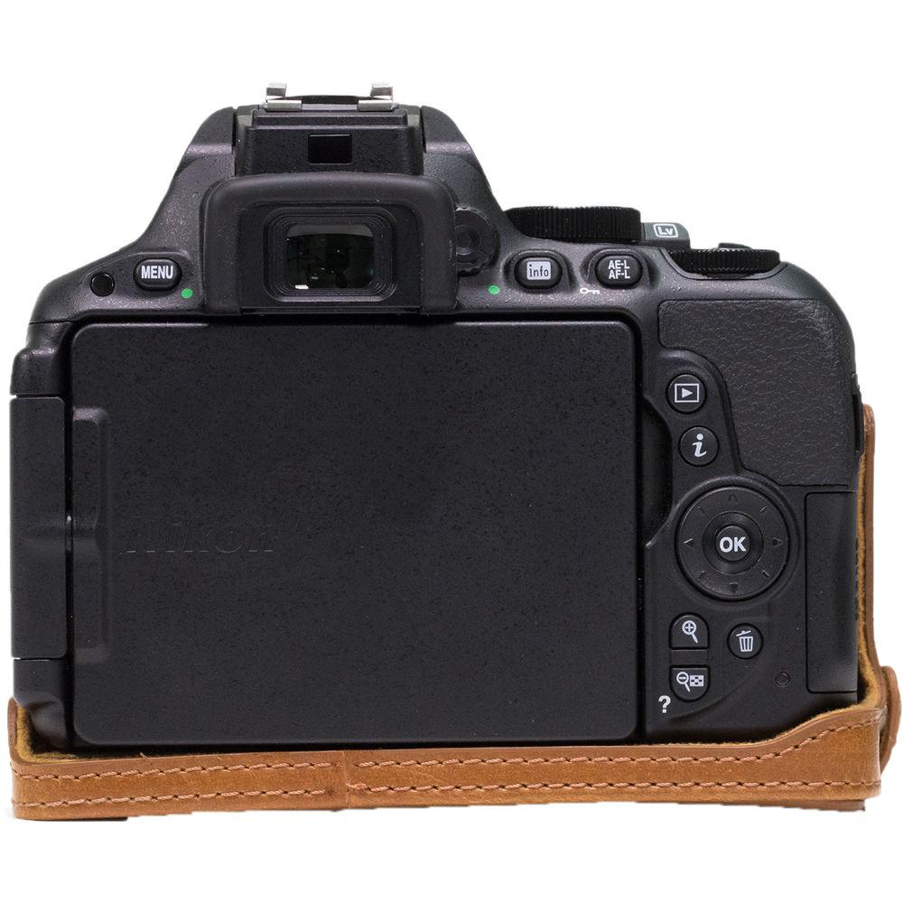 MegaGear Ever Ready PU Leather Half Case and Strap for Nikon D5600, D5500