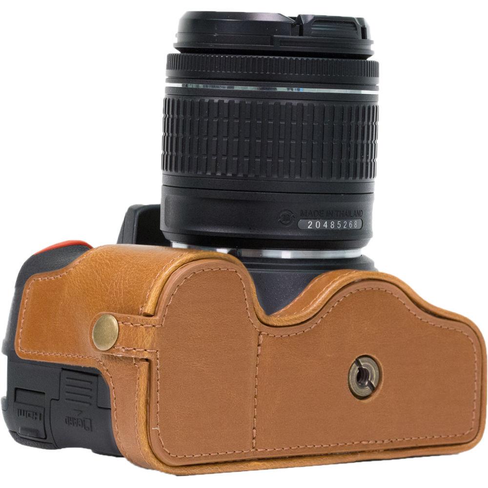 MegaGear Ever Ready PU Leather Half Case and Strap for Nikon D5600, D5500