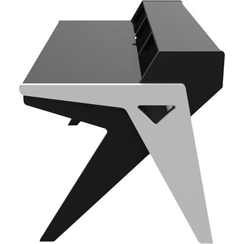 Zaor Vision-W Desk with Second-Level 9-Space Rack Shelf