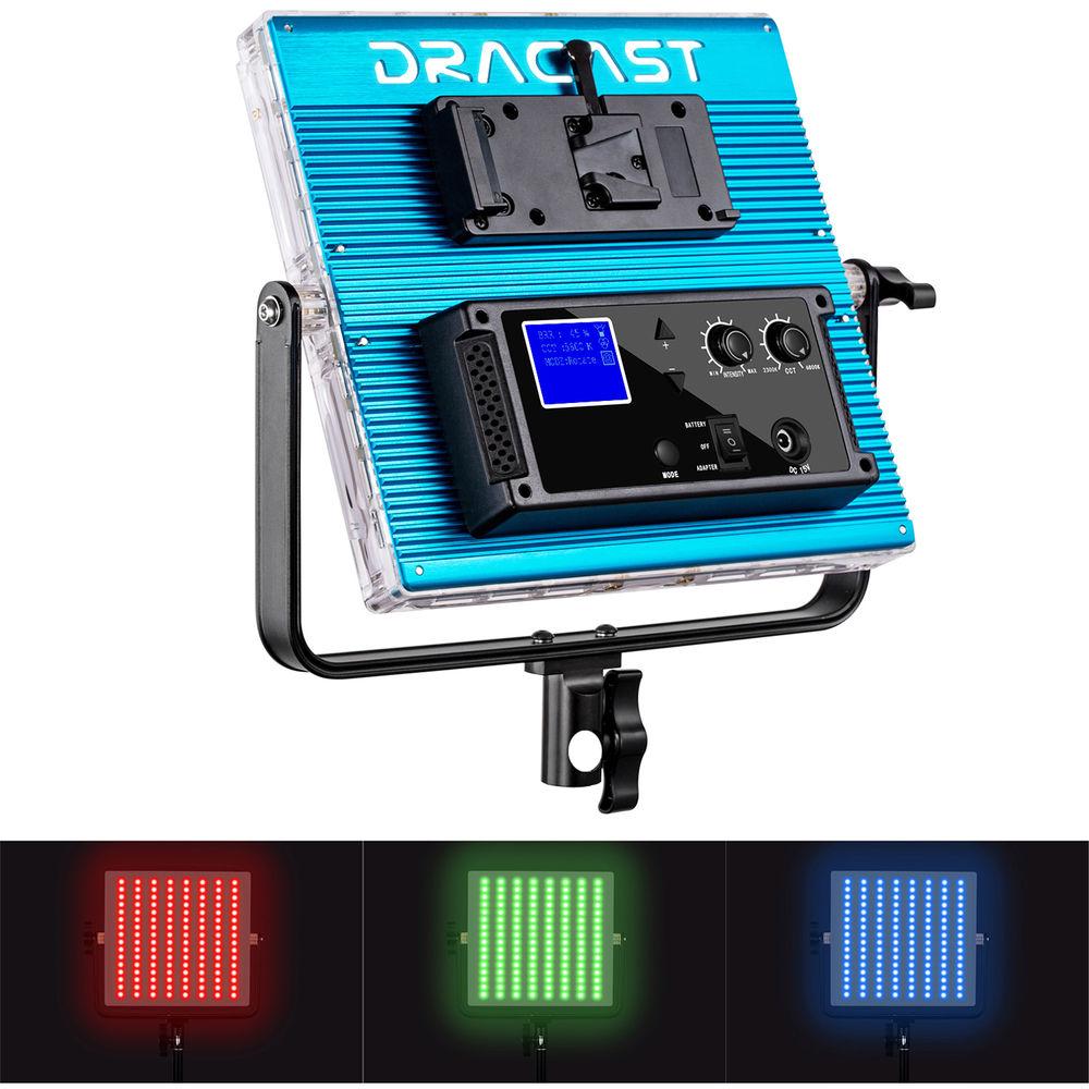 Dracast 728 RGBW LED Panel 3-Light Kit, Dracast, 728, RGBW, LED, Panel, 3-Light, Kit