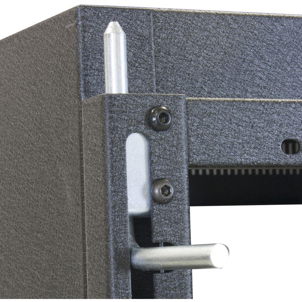 Lowell Manufacturing Rack-Sectional Wall Mount-12U, 28" Deep, 1-Pair Adjustable Rails