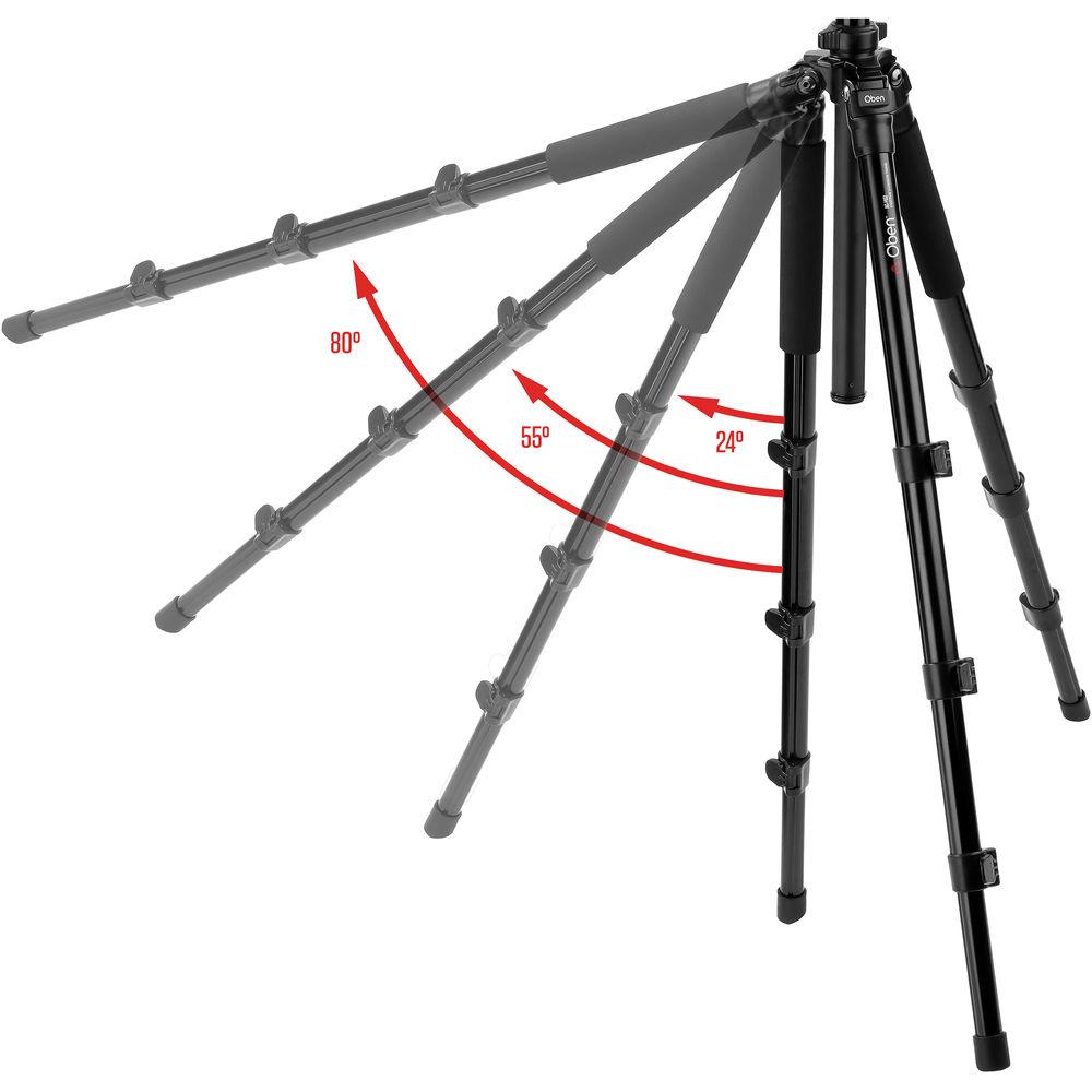 Oben AC-1441 4-Section Aluminum Tripod with BA-111 Ball Head, Oben, AC-1441, 4-Section, Aluminum, Tripod, with, BA-111, Ball, Head