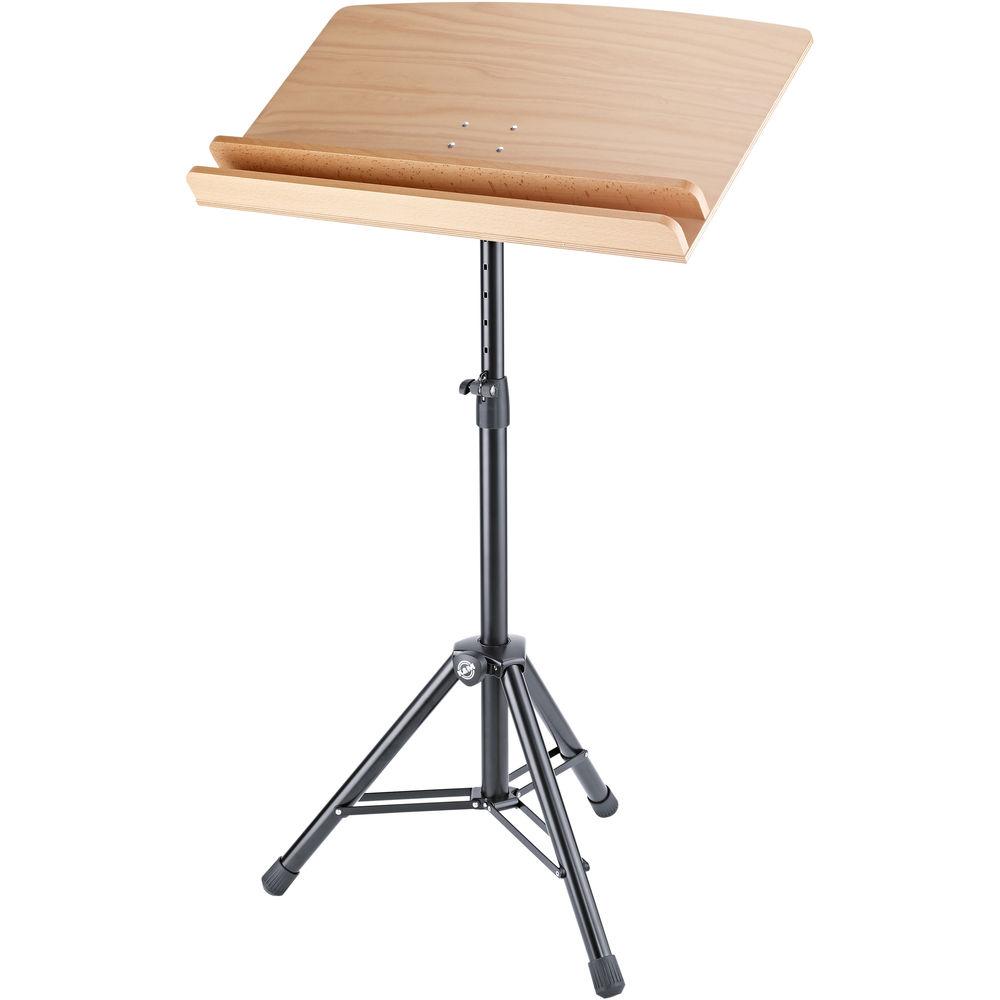 K&M Orchestra Conductor Stand Desktop with Added Shelf