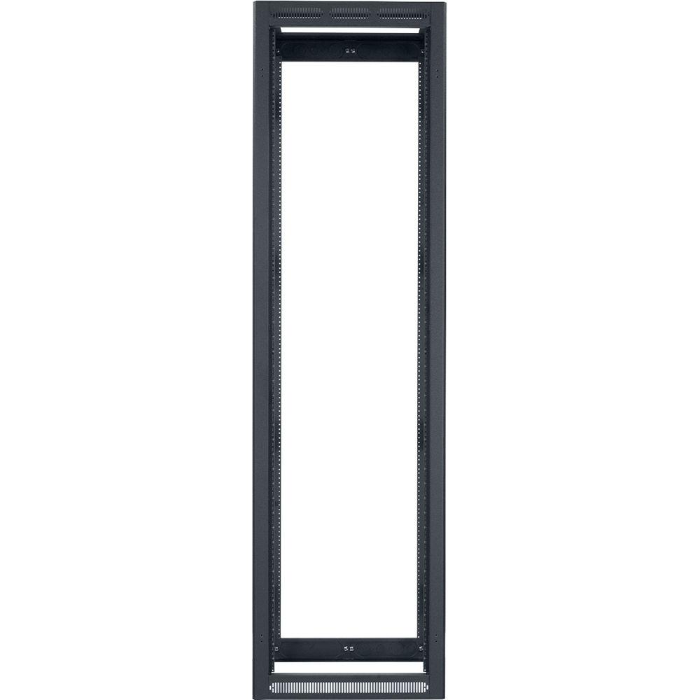 Lowell Manufacturing Rack-Gangable-40U 27"Deep, 2-Pair Rails, Less Rear Door