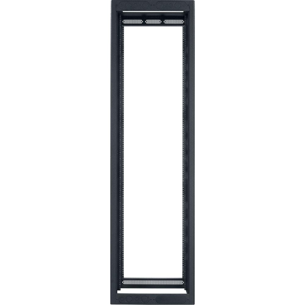 Lowell Manufacturing Rack-Gangable-40U 27"Deep, 2-Pair Rails, Less Rear Door