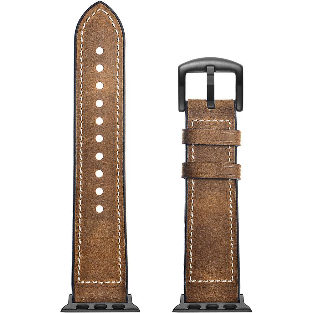 CASEPH Genuine Leather Band for 42mm 44mm Apple Watch