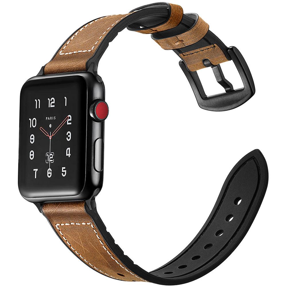 CASEPH Genuine Leather Band for 42mm 44mm Apple Watch