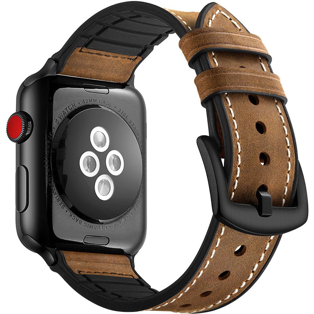 CASEPH Genuine Leather Band for 42mm 44mm Apple Watch