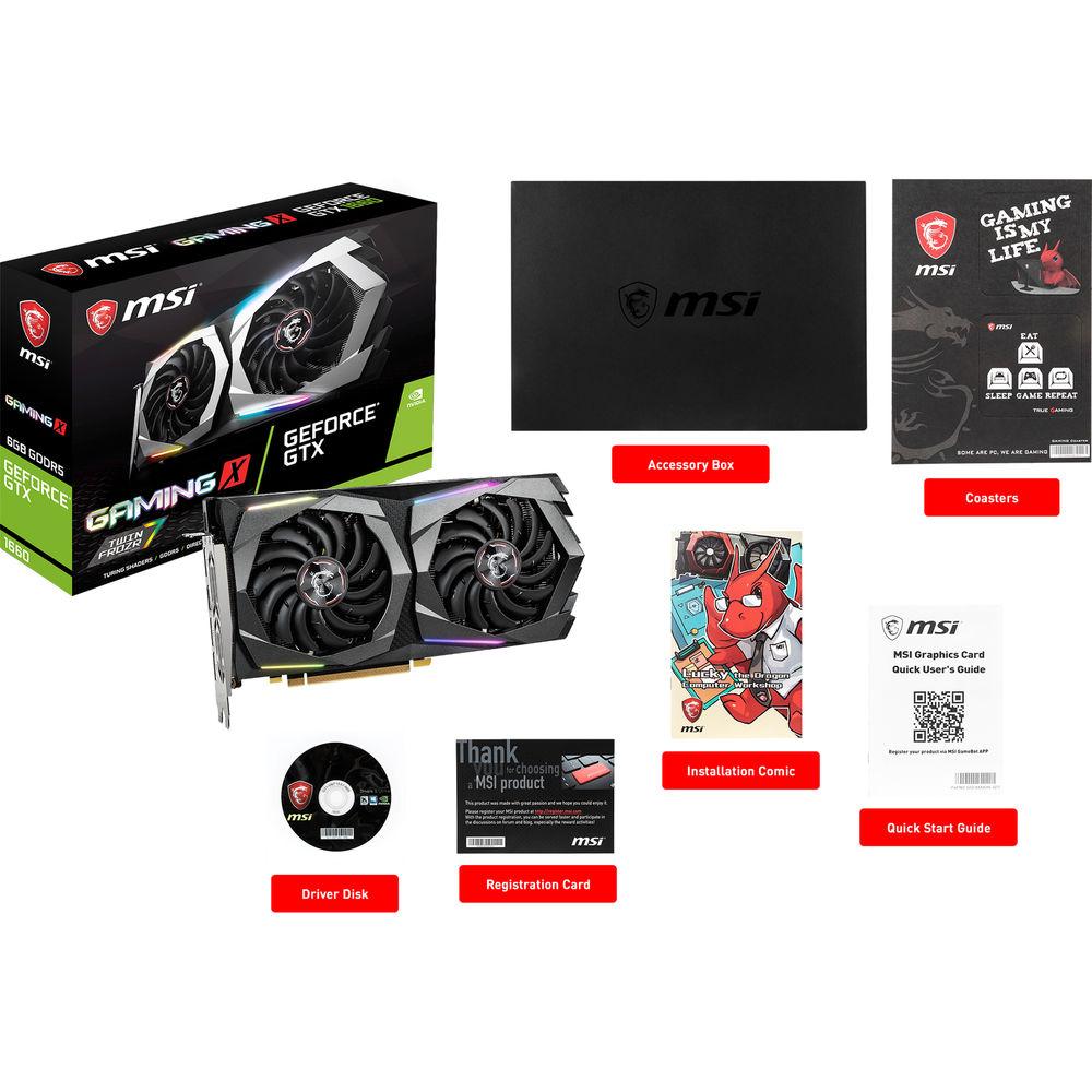 MSI GeForce GTX 1660 GAMING X Graphics Card