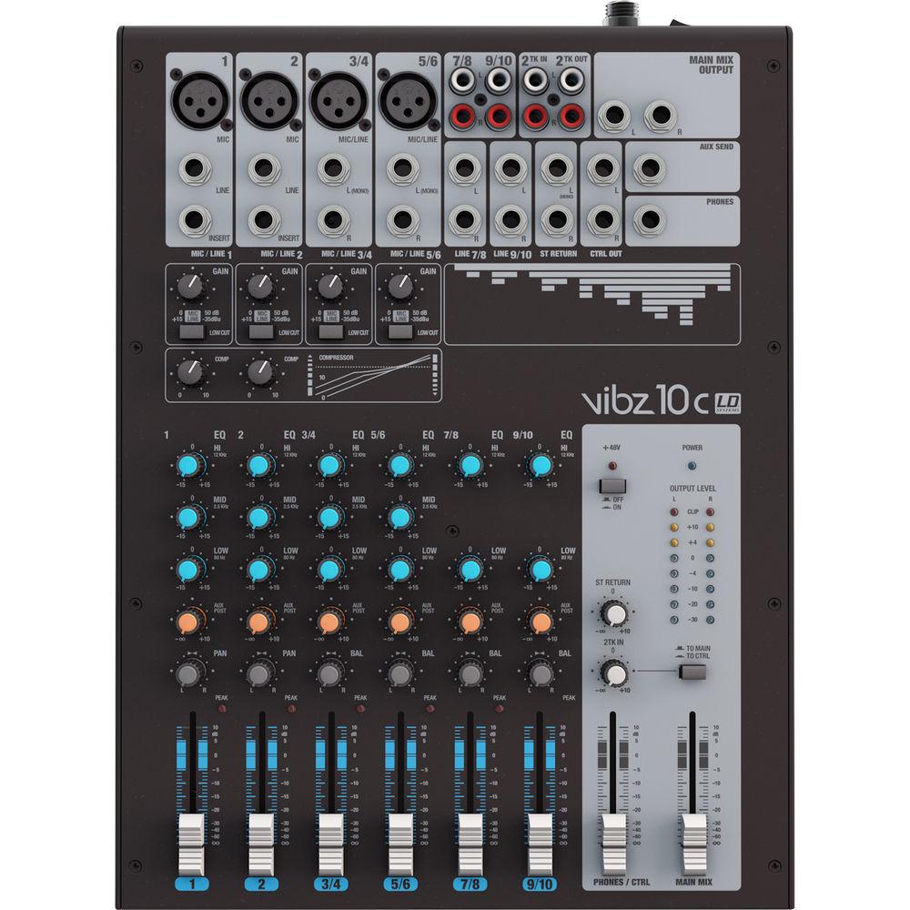 LD Systems 10-Channel Mixing Console with Compressor, LD, Systems, 10-Channel, Mixing, Console, with, Compressor