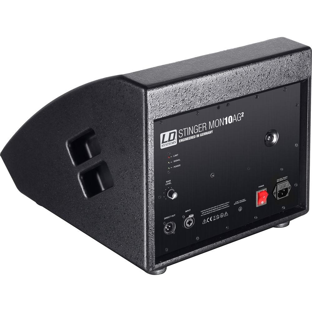 LD Systems Powered Stage Monitor - Low Profile - 600W Peak 10" 1" Coaxial 75 X 75 Dispersion