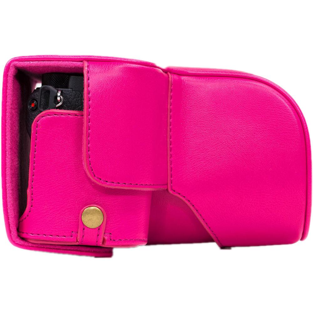 MegaGear Ever Ready PU Leather Case & Strap for Sony a6500 with 16-70mm Lens