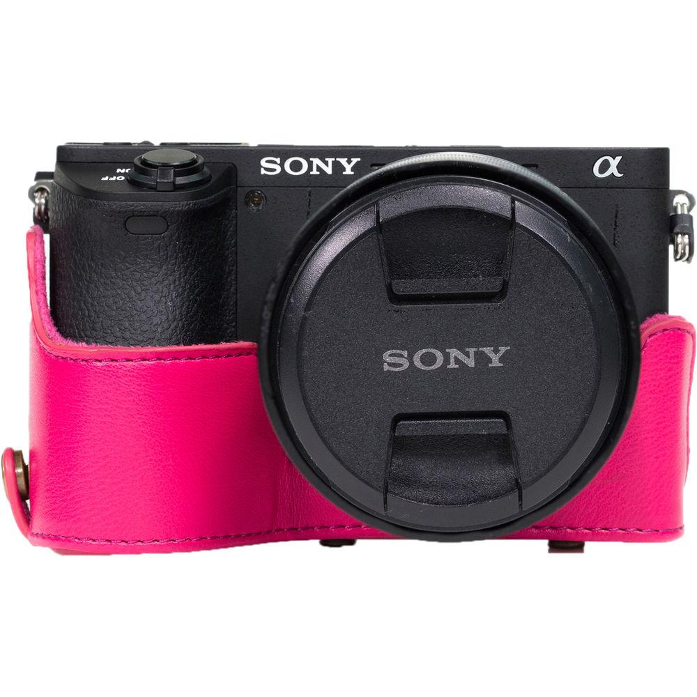 MegaGear Ever Ready PU Leather Case & Strap for Sony a6500 with 16-70mm Lens