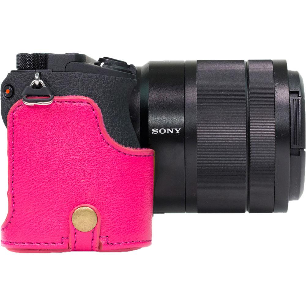 MegaGear Ever Ready PU Leather Case & Strap for Sony a6500 with 16-70mm Lens