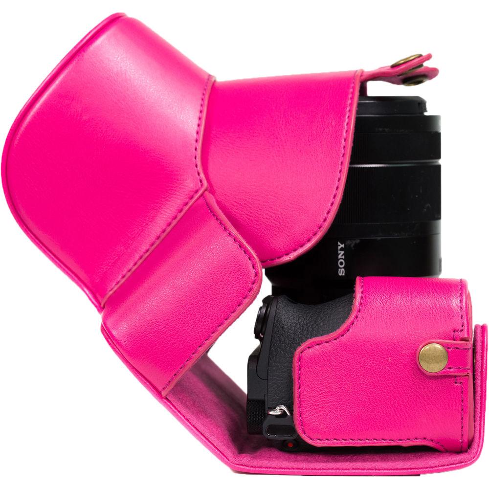 MegaGear Ever Ready PU Leather Case & Strap for Sony a6500 with 16-70mm Lens