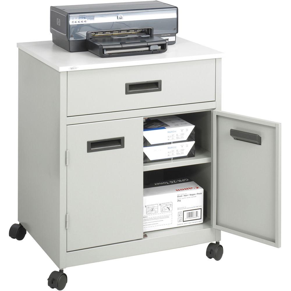 Safco Enclosed Steel Machine Stand With Drawer