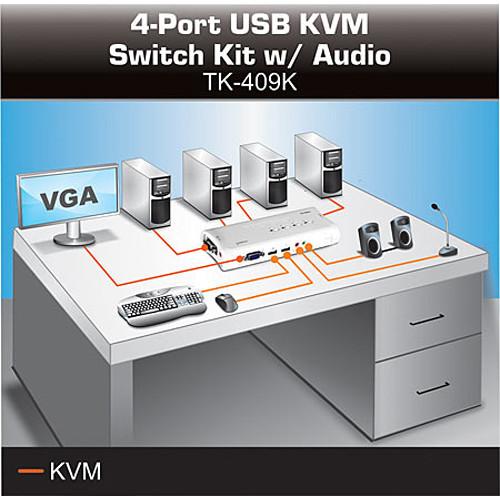 TRENDnet 4-Port PS 2 Audio KVM Switch - VGA
