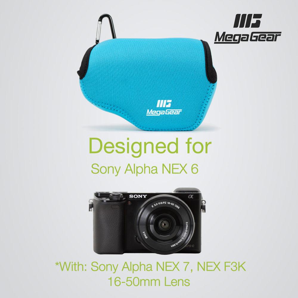 MegaGear Ultra-Light Neoprene Case for Sony Alpha NEX-F3, NEX-7, or NEX-6 with 16-50mm