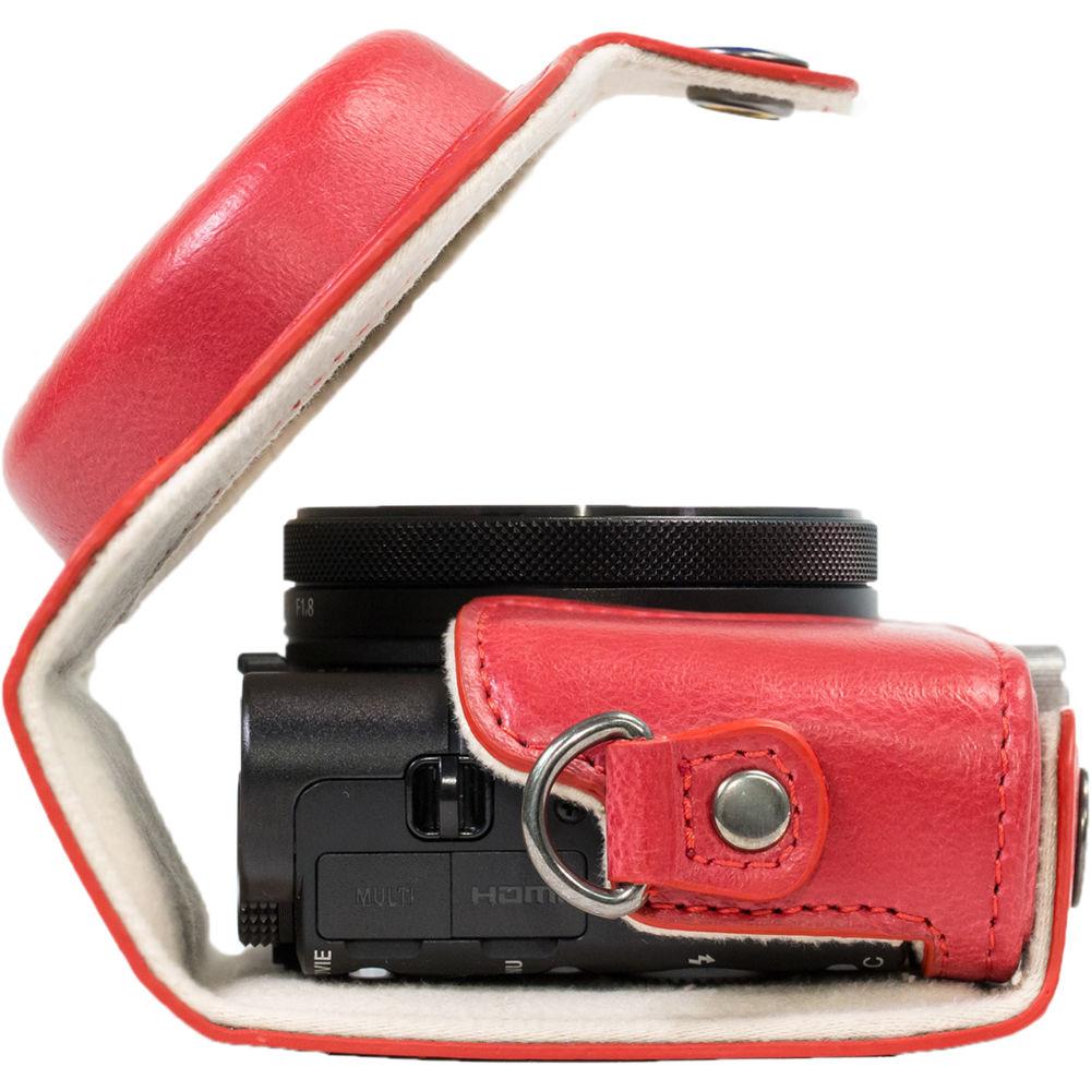 MegaGear Ever Ready PU Leather Camera Case and Strap for Sony Cyber-shot DSC-RX100 VI, V, IV, III