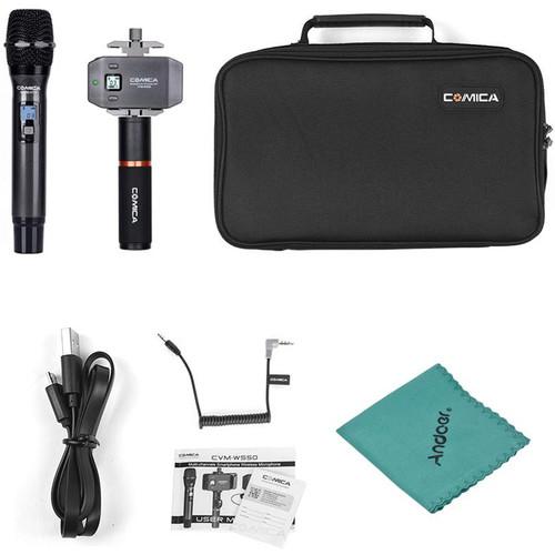 Comica Audio CVM-WS50H Wireless Handheld Microphone Bundle for Smartphones