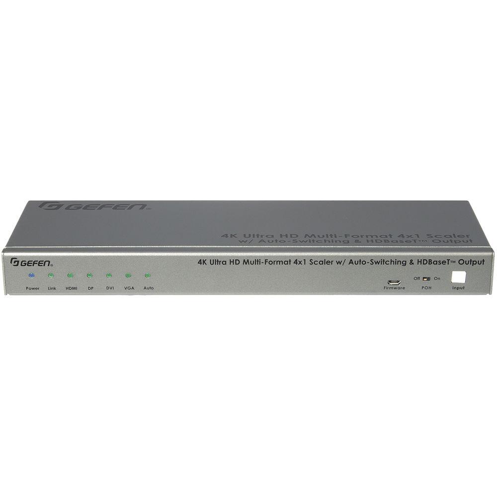 Gefen 4K Multi-Format 4 x 1 Scaler with Auto-Switching & HDBaseT Output
