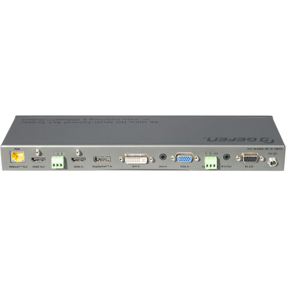 Gefen 4K Multi-Format 4 x 1 Scaler with Auto-Switching & HDBaseT Output, Gefen, 4K, Multi-Format, 4, x, 1, Scaler, with, Auto-Switching, &, HDBaseT, Output