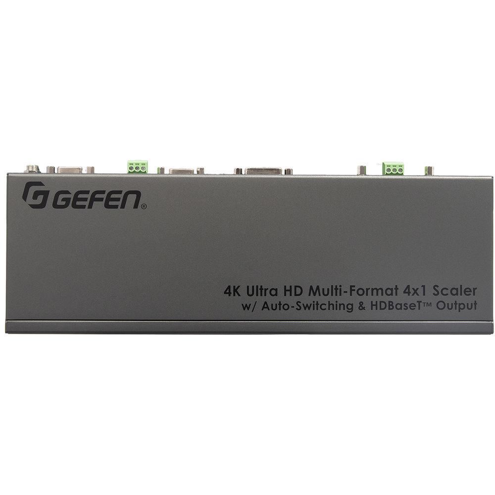Gefen 4K Multi-Format 4 x 1 Scaler with Auto-Switching & HDBaseT Output, Gefen, 4K, Multi-Format, 4, x, 1, Scaler, with, Auto-Switching, &, HDBaseT, Output