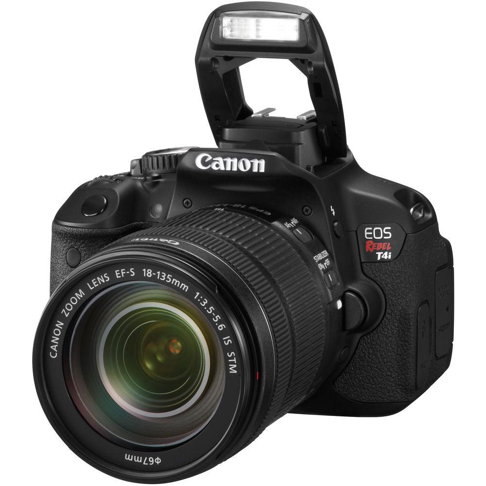 Canon EOS Rebel T4i Digital Camera with EF-S 18-135mm f 3.5-5.6 IS STM Lens - Refurbished