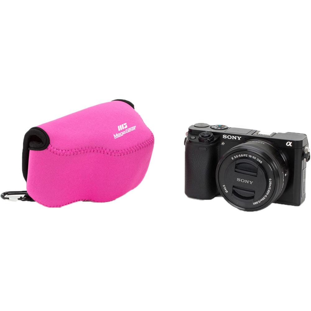 MegaGear Ultra-Light Neoprene Case for Sony Alpha NEX-5R, NEX-5N, or NEX-5 with 16-50mm