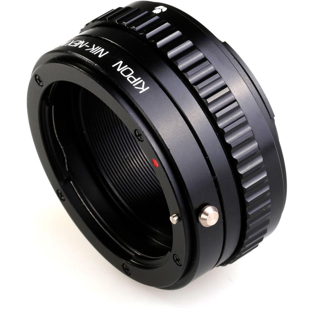 KIPON Macro Lens Mount Adapter with Helicoid for Nikon F-Mount Lens to Sony-E Mount Camera