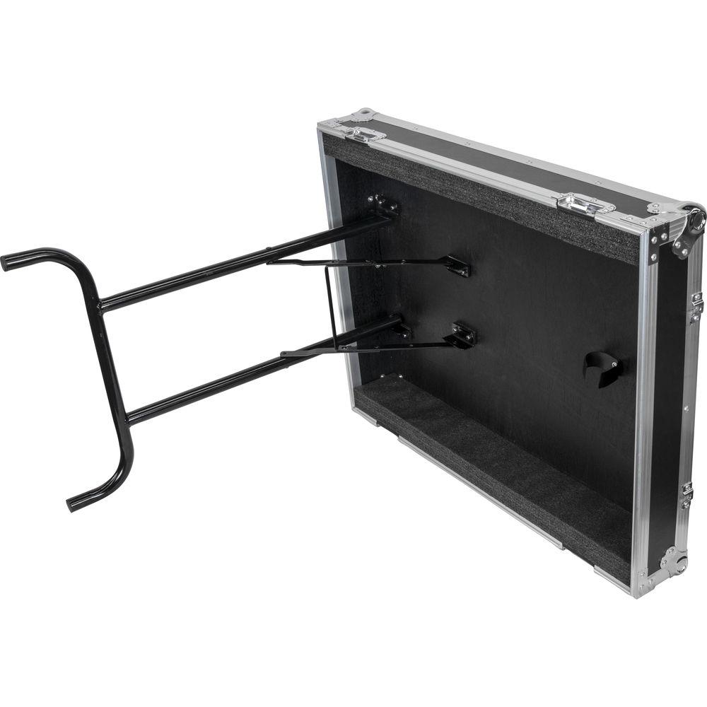 Odyssey Innovative Designs FZWB4WDLX Flight Zone Deluxe 4-Drawer Workbox Tour Case with Casters & Side Table