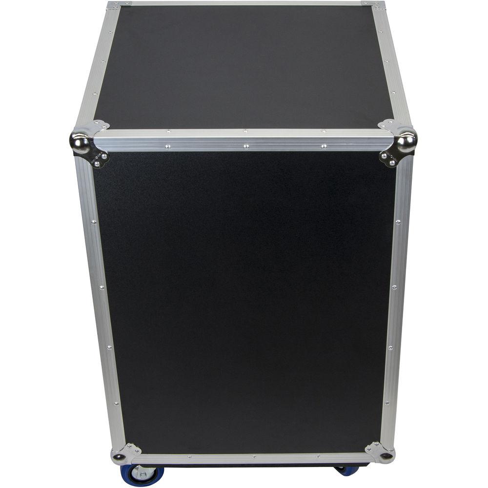 Odyssey Innovative Designs FZWB4WDLX Flight Zone Deluxe 4-Drawer Workbox Tour Case with Casters & Side Table