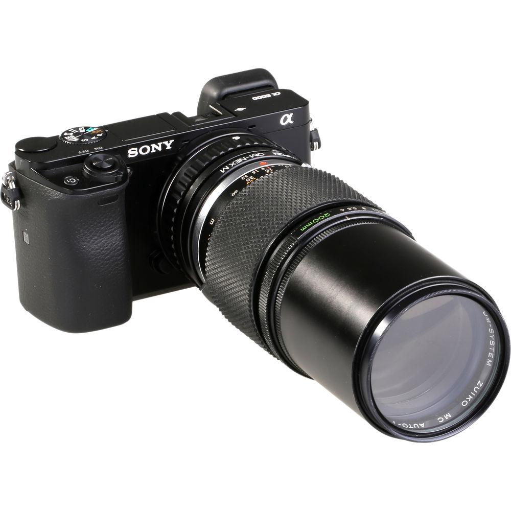 KIPON Macro Lens Mount Adapter with Helicoid for Olympus OM-Mount Lens to Sony-E Mount Camera