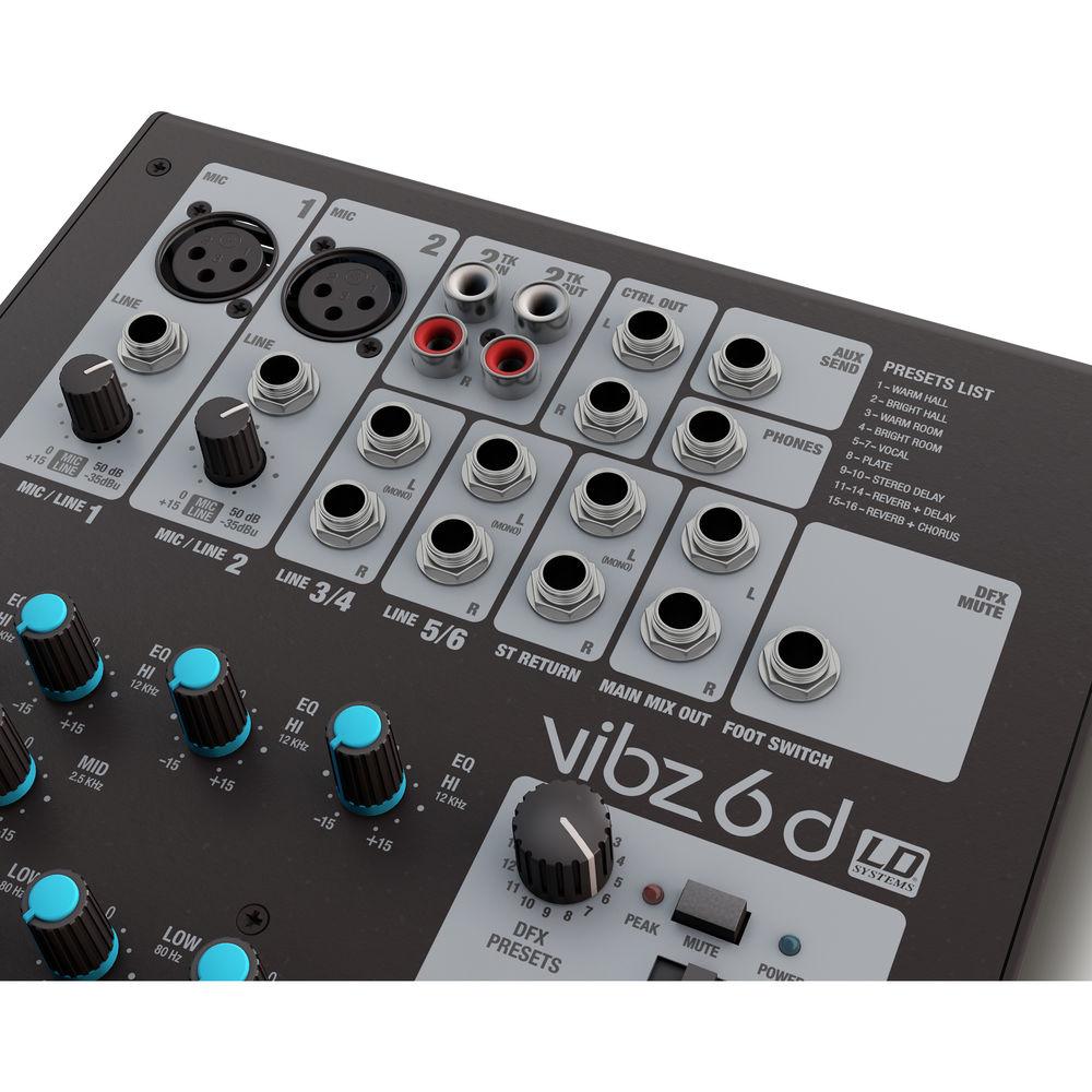LD Systems 6-Channel Mixing Console with DFX