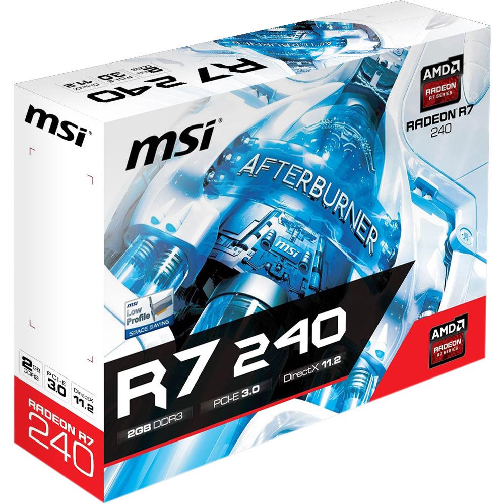 MSI Radeon R7 240 2GD3 64B LP Graphics Card