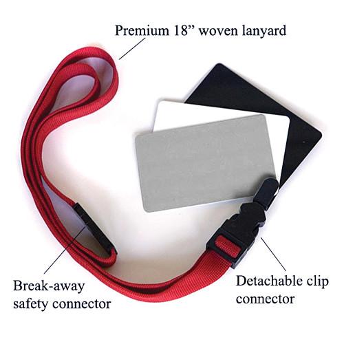 DGK Color Tools Digital Gray Kard Premium White Balance Card Set with Premium Lanyard