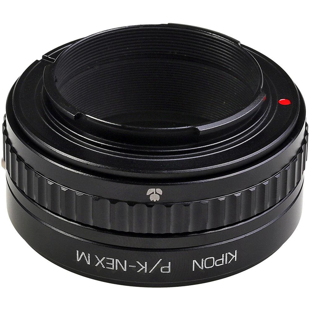 KIPON Macro Lens Mount Adapter with Helicoid for Pentax K-Mount Lens to Sony-E Mount Camera