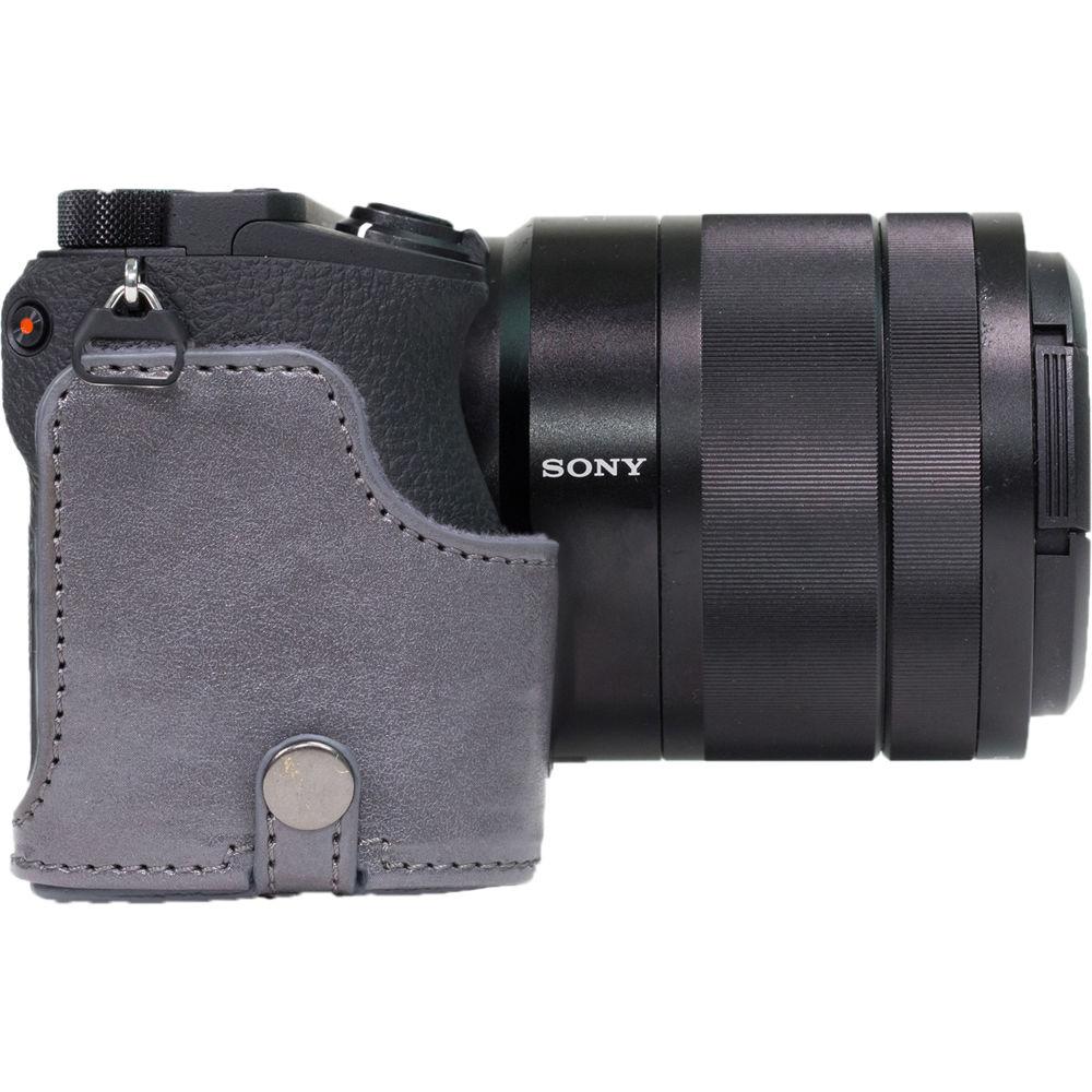 MegaGear Ever Ready PU Leather Case & Strap for Sony a6500 with 16-70mm Lens